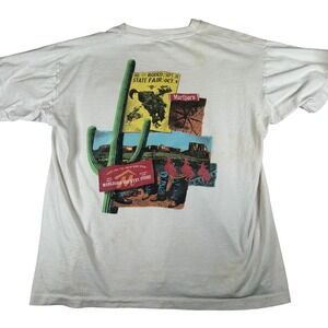 Marlboro Country Store Rodeo State Fair Graphic T Shirt Mens White Western